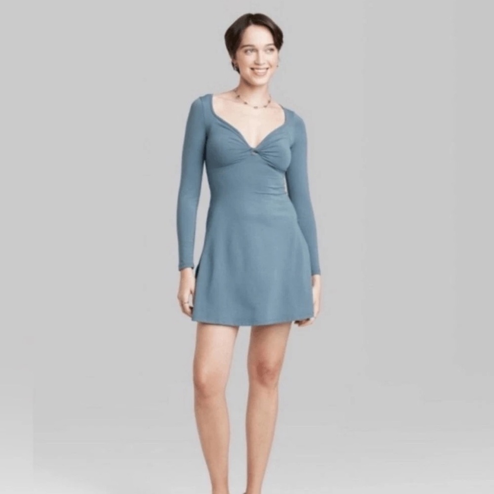NWT wild fable black long sleeve mini dress (model pics for fit reference)